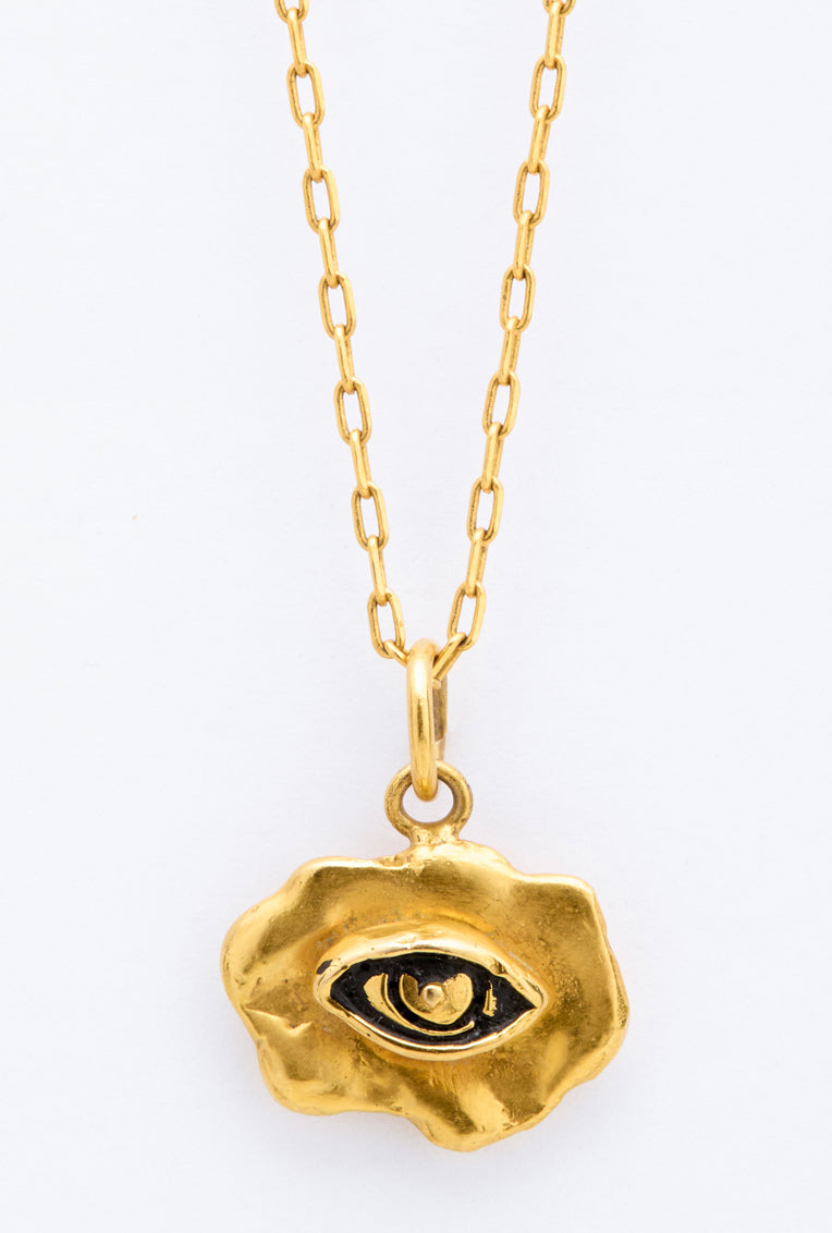 Chain With Surreal Pendant I Eye, Nose or Mouth