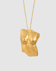 Collar, mujer, hombre, aleación, chapa de oro 24k, plata .925, venus, figura humana, regalo aniversario, regalo, hecho a mano, méxico, regalo para mujer, regalo para hombre, cadena delgada, diseño mexicano, marca mexicana, hecho en México