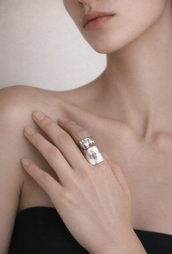 anillo figura humana, hecho a mano, figura humana, marca mexicana, aleación de latón, plata .925, plateado, arte, anillo chunky, regalo de cumpleaños para mujer, regalo de aniversario para mujer, regalo para hombre, anillo para hombre, anillo para mujer, diseño mexicano, hecho en México