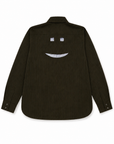Pinstripe Cut-Outs Overshirt