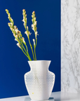 White paper vase Octaevo, "Cyano"