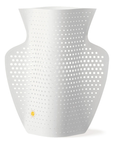 White paper vase Octaevo, "Cyano"