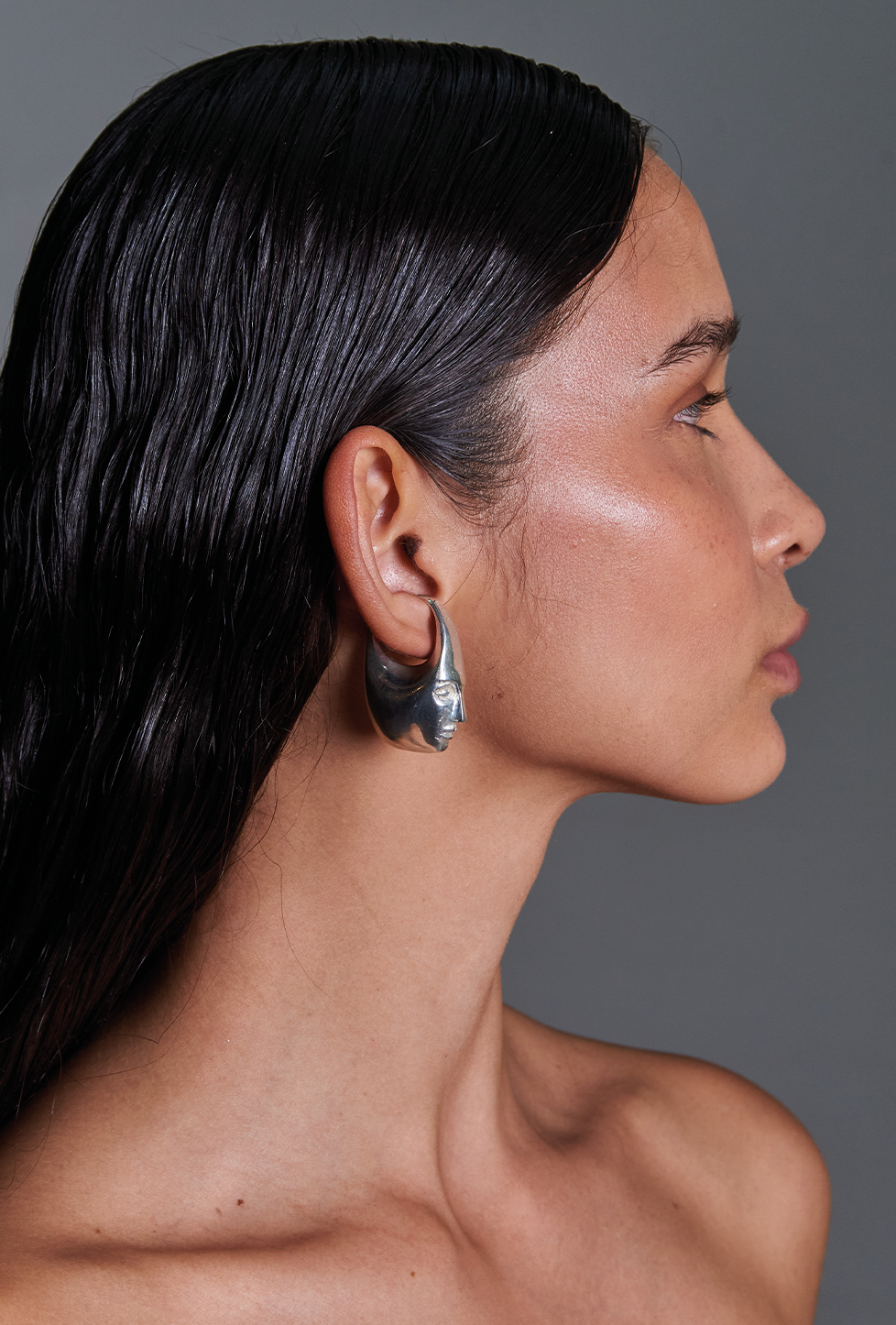 ear cuff, hecho a mano, aleación de latón, cara, chunky, marca mexicana, arete sin perforación, summer sale, hot sale, regalo de cumpleaños para mujer, regalo de aniversario para mujer, descuentos, 25% de descuento, meses sin intereses.