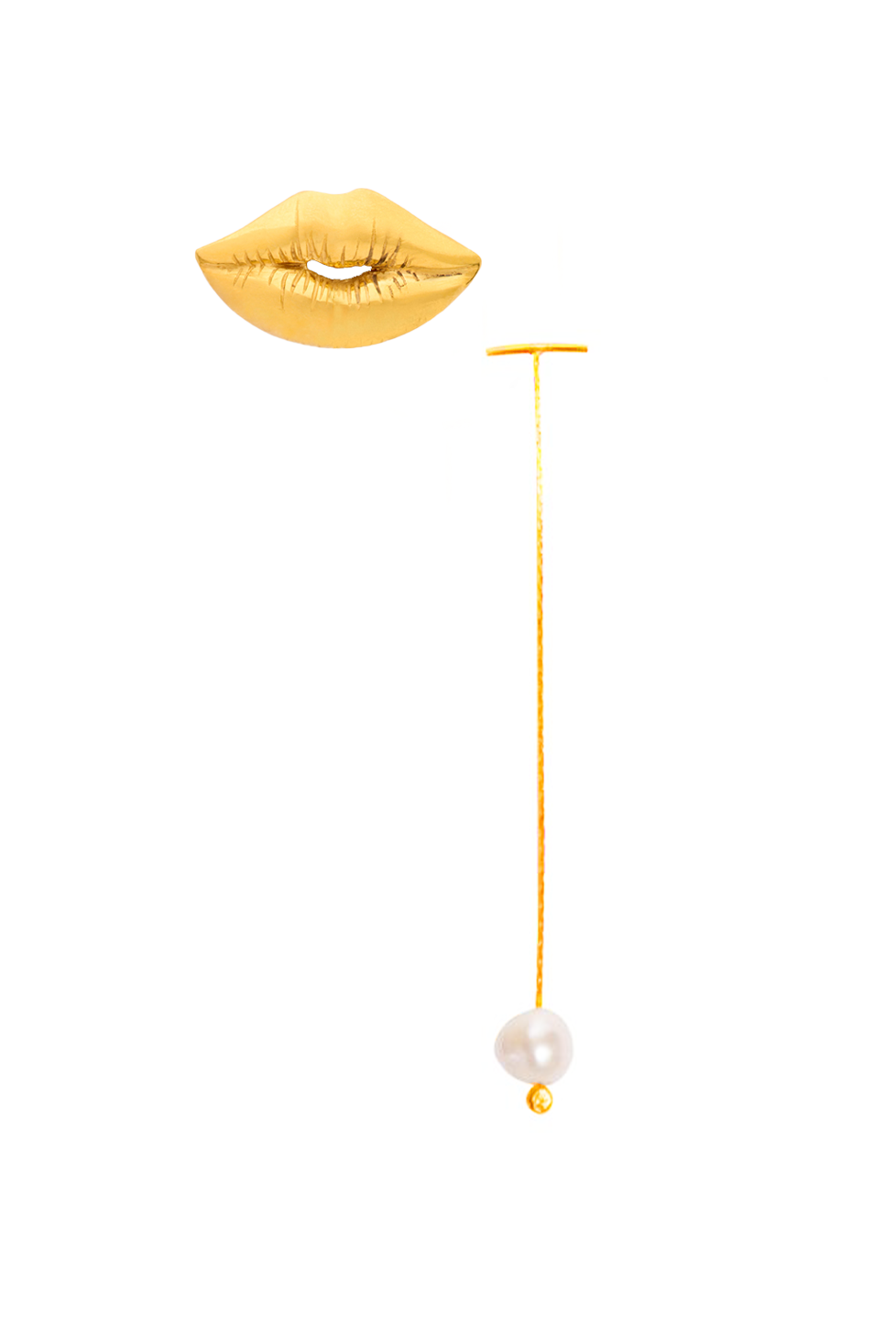 Lips &amp; Pearl Earring